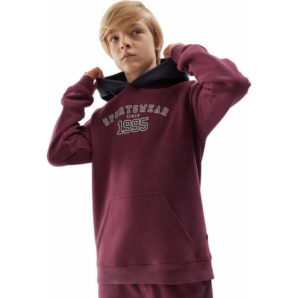 Bluza chłopięca 4FJAW23TSWSM651 4F - burgund
