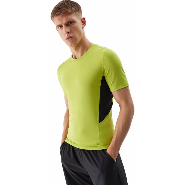 Koszulka męska 4FWSS24TFTSM600 4F - soczysta zieleń