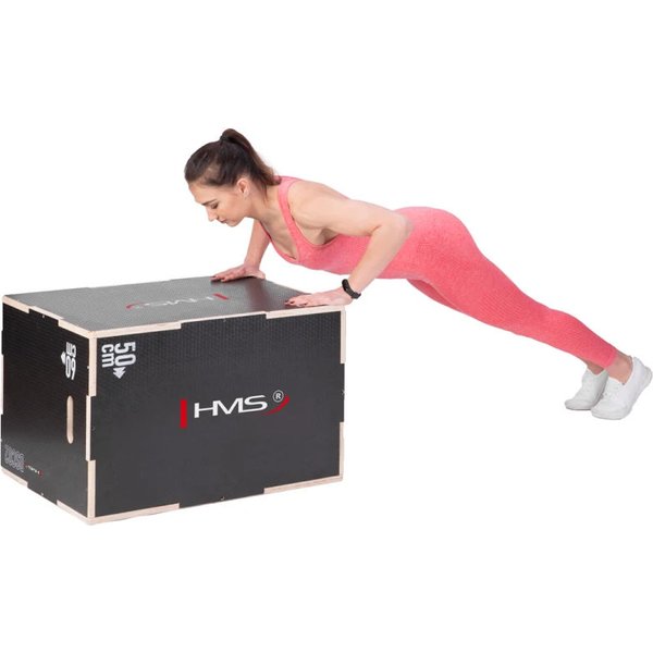 Skrzynia plyometryczna drewniana, crossfit SDCO2 HMS