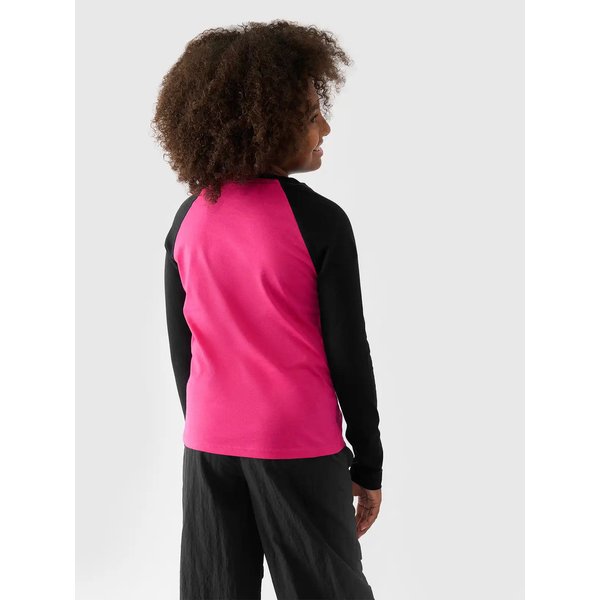 Longsleeve dziewczęcy TLONF291 4F - fuksja