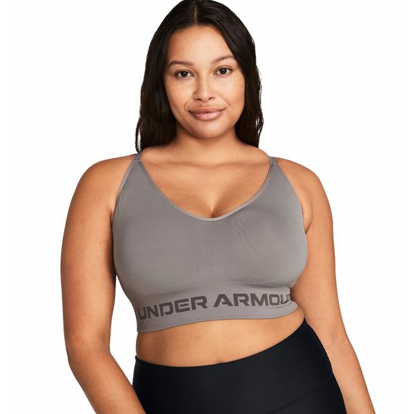 Biustonosz sportowy damski Seamless Low Long Under Armour - czarny