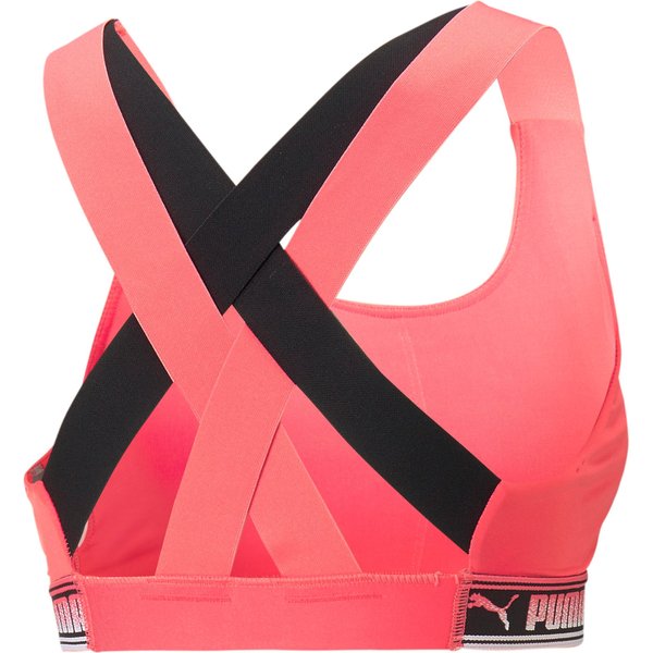 Biustonosz sportowy damski Mid Impact Feel it Puma - różowy
