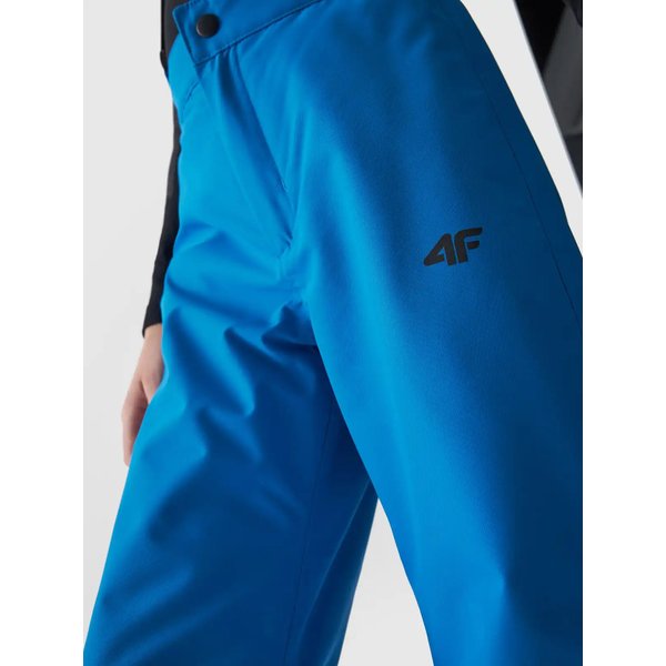 Spodnie narciarskie chłopięce na szelkach TFTRM654 4F - niebieski