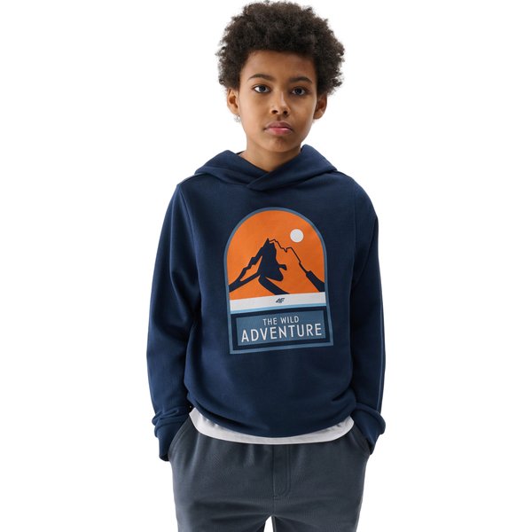 Bluza chłopięca 4FJWSS24TSWSM0933 4F - granat