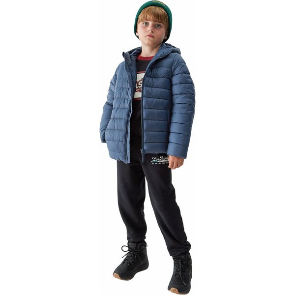 Kurtka puchowa chłopięca 4FJAW23TDJAM273 4F - granat