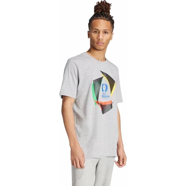 Koszulka męska Euro24 Adidas - Medium Grey Heather