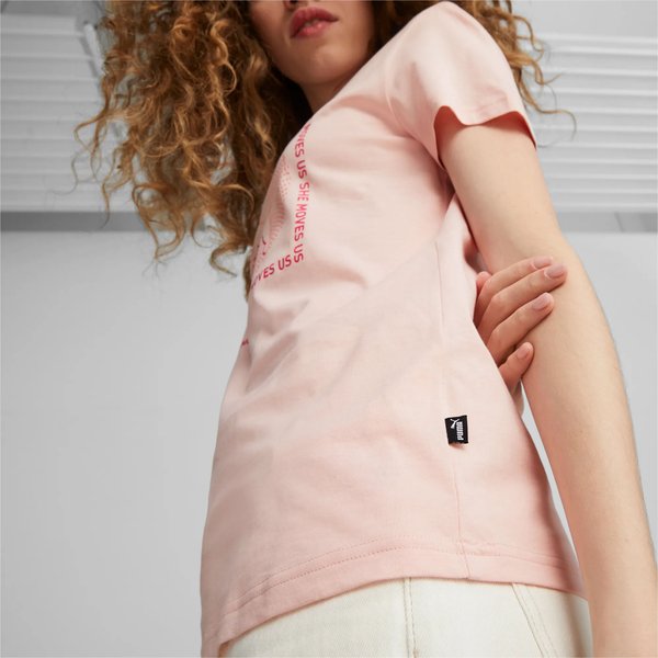 Koszulka damska Graphics She Moves Us Tee Puma - różowa
