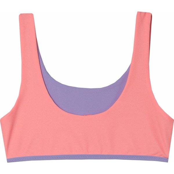 Strój kąpielowy dziewczęcy dwustronny 4FJWSS24UBKSF024 4F - Łososiowy neon