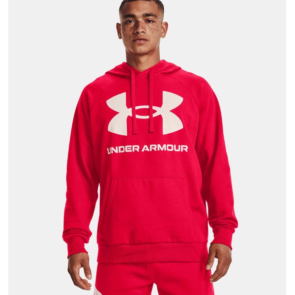 Bluza męska Rival Fleece Big Logo Hoodie Under Armour - Red / Onyx White
