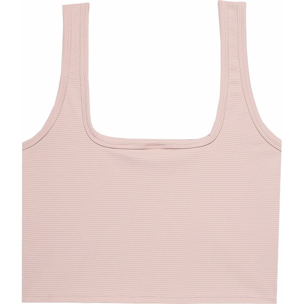 Bezrękawnik, crop top damski 4FWSS24TSLEF072 4F - beż