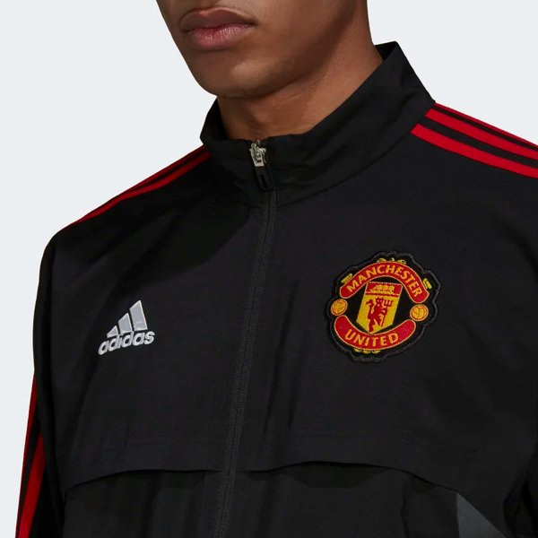 Bluza męska Manchester United Condivo 22 Presentation Jacket Adidas - czarna