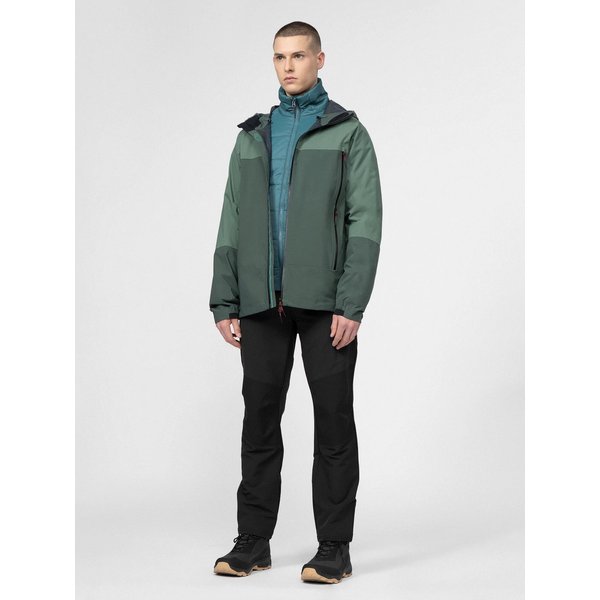 Kurtka męska H4L22 KUMT060 4F - ciemna zieleń