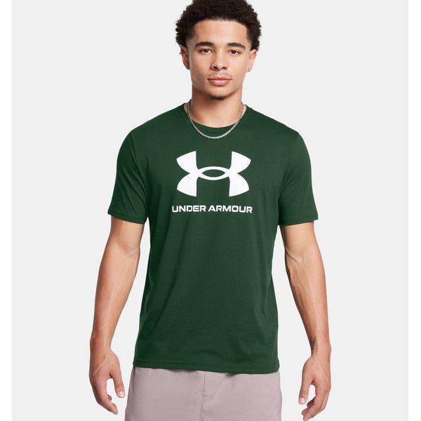 Koszulka męska Sportstyle Logo Update SS Under Armour - Forest Green/White