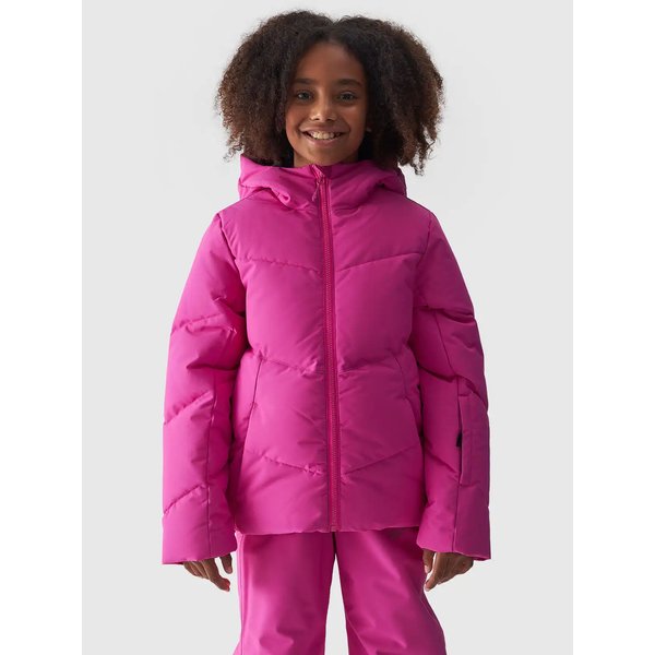 Kurtka narciarska dziewczęca TTJAF543 4F - różowy