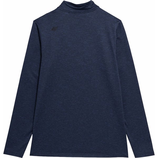 Longsleeve męski 4FAW23UBRUM036 4F - ciemny granat melanż
