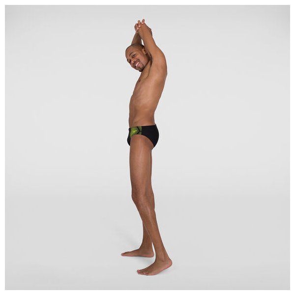 Kąpielówki męskie Tech Placement 7cm Trunks Speedo - tech black/fluo yellow