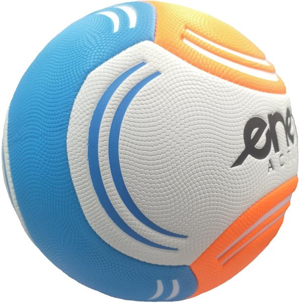 Piłka nożna plażowa Softtouch Active 5 Enero - biały/pomarańczowy/niebieski