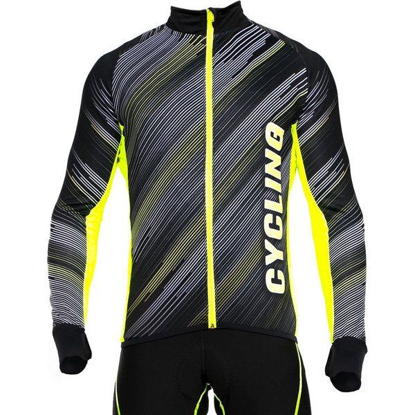 Bluza rowerowa ocieplana SR0038 Stanteks - czarno-zielona