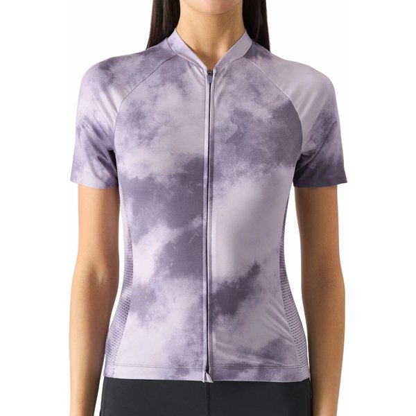 Koszulka rowerowa damska 4FSS24TFTSF489 4F - ciemny fiolet allover