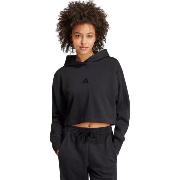 Bluza damska All french Terry 3-Stripes Hoodie Adidas - czarna