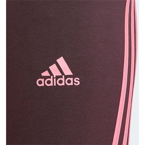 Legginsy juniorskie 3-Stripes Tight Adidas - bordowy