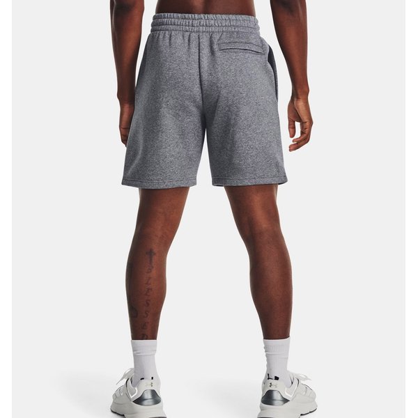 Spodenki męskie Essential Fleece Under Armour - Pitch Gray Medium Heather/White