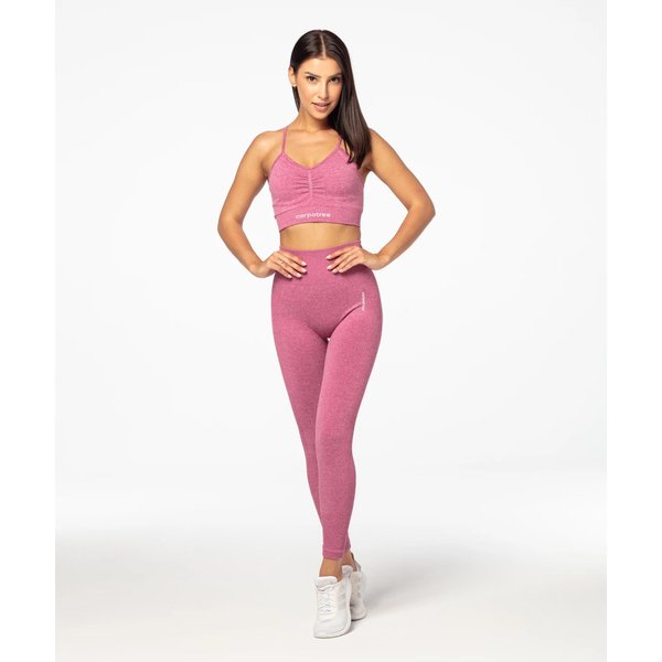 Legginsy bezszwowe damskie Allure Carpatree - Pink Melange