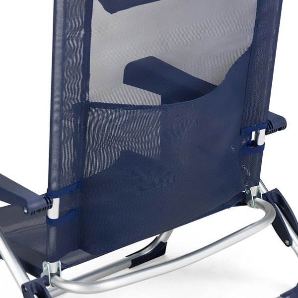 Krzesło plażowe z funkcją leżaka Sun Flex 2w1 Outtec - granatowe