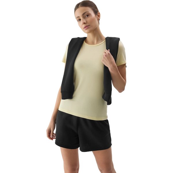 Koszulka damska 4FWSS24TTSHF1267 4F - jasny żółty