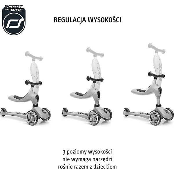 Jeździk, hulajnoga Highwaykick 1 z zamykanym schowkiem Scoot and Ride - wzór 1
