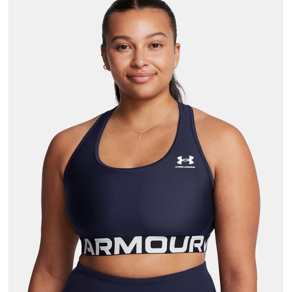 Biustonosz sportowy damski HG Mid Branded Under Armour - Midnight Navy/White