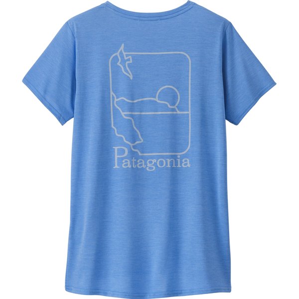 Koszulka damska Capilene Cool Daily Graphic Design Patagonia - Swelldrifter: Abundant Blue X-Dye