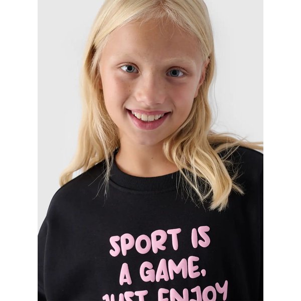 Bluza dziewczęca TSWSF1214 4F - głęboka czerń