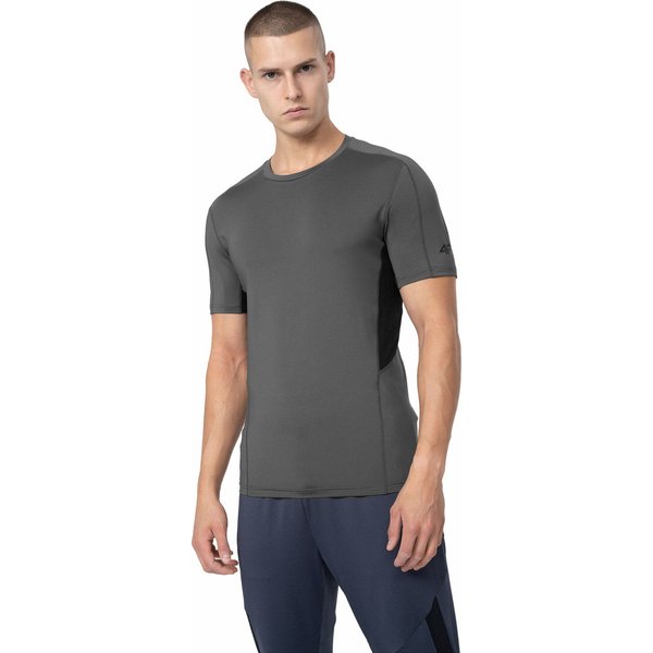 Koszulka męska 4FSS23TFTSM404 4F - ciemny szary