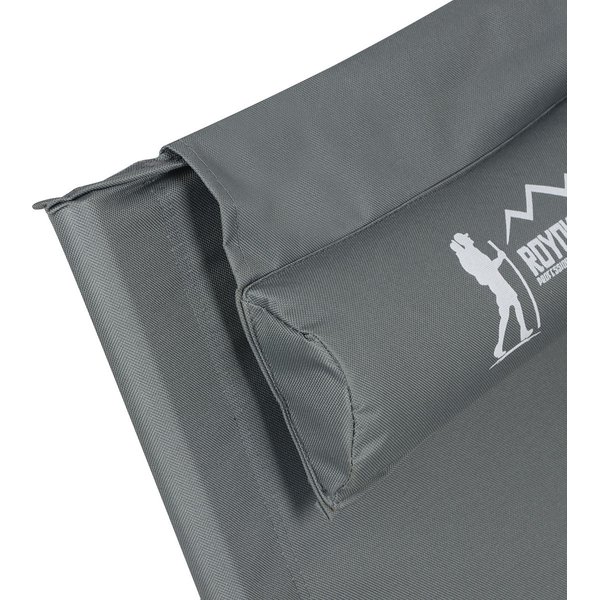 Krzesło turystyczne składane z zagłówkiem Royokamp - szare