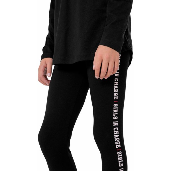 Legginsy dziewczęce HJZ22 JLEG003 4F - czarne