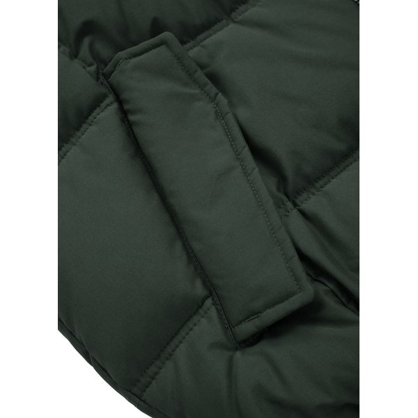 Kurtka męska Burnt Quilted Hooded Jacket Pitbull West Coast - Dark Olive