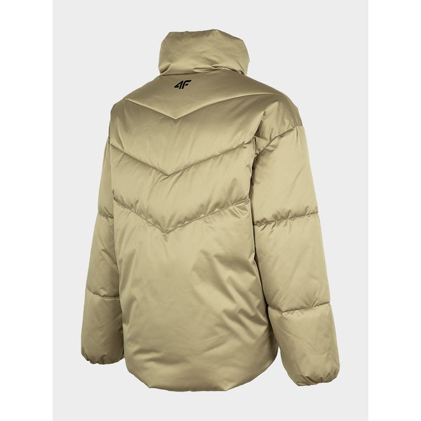 Kurtka puchowa damska H4Z22 KUDP019 4F - oliwkowa