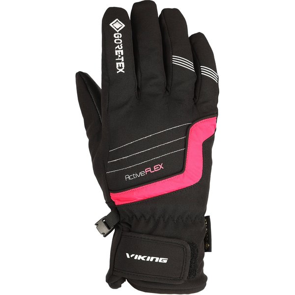 Rękawice narciarskie juniorskie Helix GTX Viking - czarne/różowe