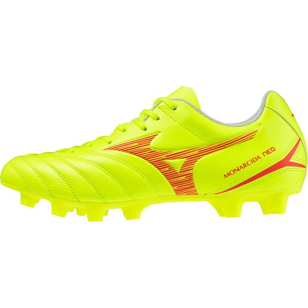 Buty piłkarskie, korki Monarcida Neo III Select MD Mizuno - Safety Yellow/Fiery Coral