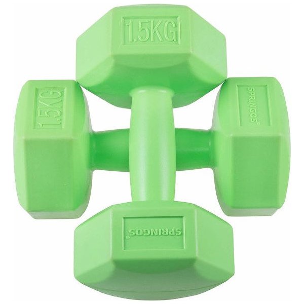 Zestaw hantli bitumicznych Hex 2x1,5kg Springos
