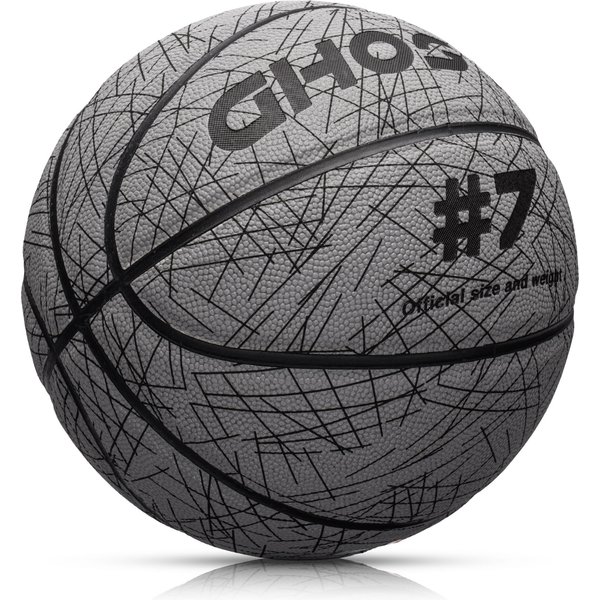 Piłka do koszykówki Ghost 7 Meteor - odblaskowy biały