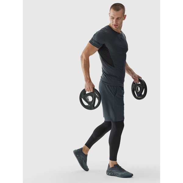 Koszulka męska TFTSM1004 4F - antracyt melanż