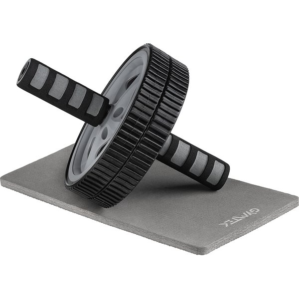 Wałek, kółko podwójne do ćwiczeń + mata pod kolana Gymtek - podwójne mata szare