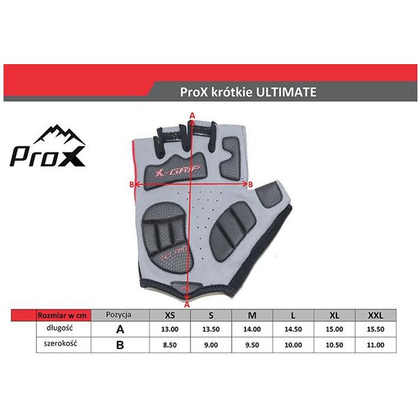 Rękawiczki rowerowe krótkie Ultimate Prox - niebieski