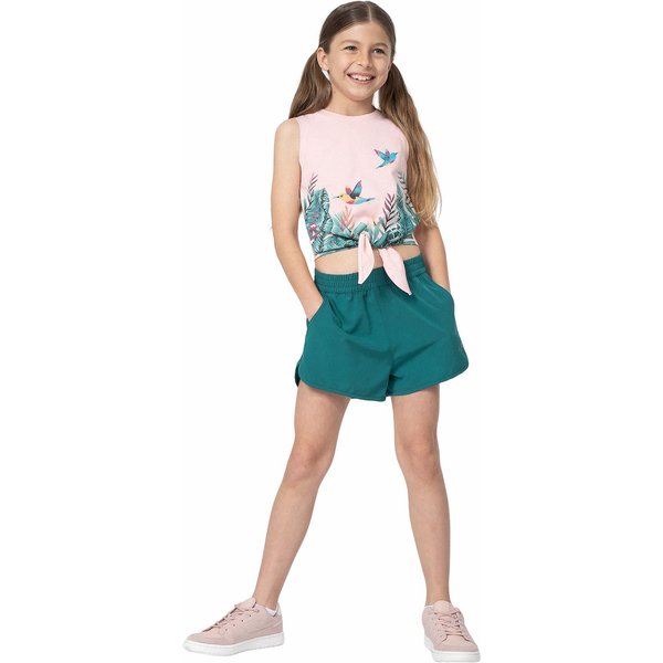 Spodenki kąpielowe dziewczęce 4FJSS23UBDSF033 4F - morska zieleń