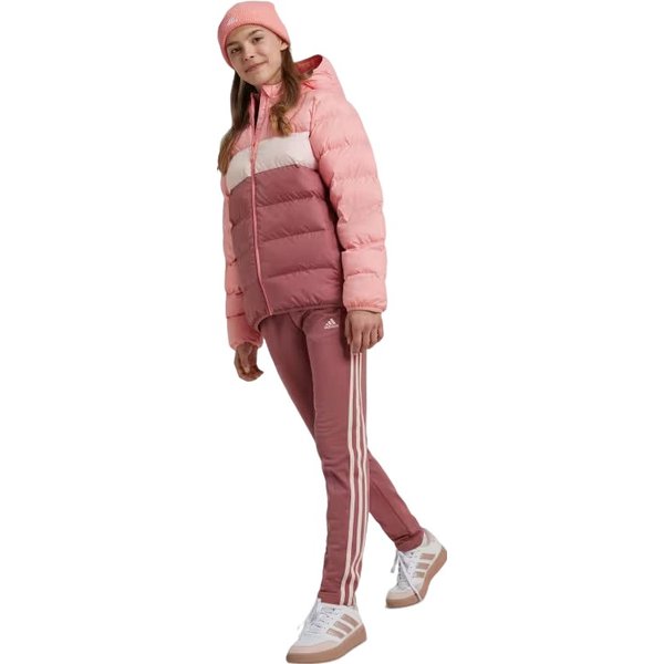 Kurtka puchowa juniorska Synthetic Down Adidas - pudrowy róż