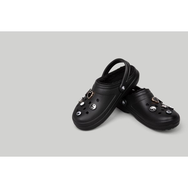 Chodaki Classic Fuzz-Lined Clog Crocs - navy/charcoal