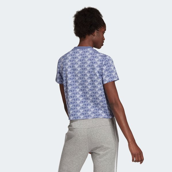 Koszulka damska Brand Love Cropped Tee Adidas - violet
