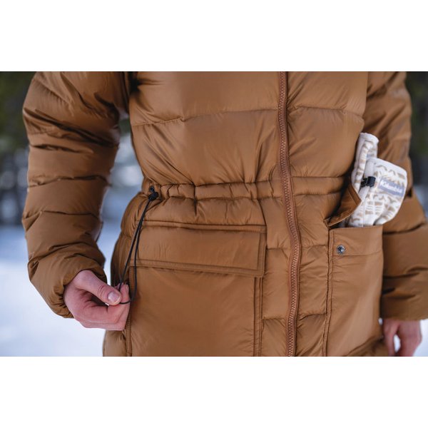 Płaszcz puchowy damski Harmony Falls Mid Down Columbia - Camel Brown